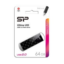 Silicon Power Usb Flash Ultima U03, 64Gb, Usb 2.0, Μαύρο