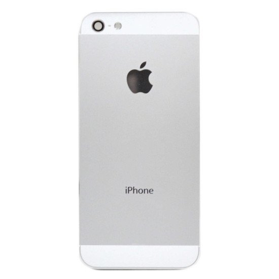 Καπάκι Μπαταρίας Apple iPhone 5 Λευκό με Τζαμάκι Κάμερας, Θύρα SIM και Εξωτερικά Πλήκτρα OEM Type A