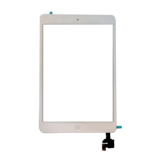 Μηχανισμός Αφής Apple iPad Mini με IC, Home Button και Κόλλα Λευκό OEM Type A