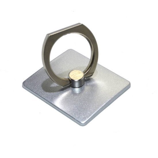 Βάση Στήριξης Δαχτυλίδι 360° Rotating Ring για Κινητά Τηλέφωνα Ασημί 3.5 x 4 cm