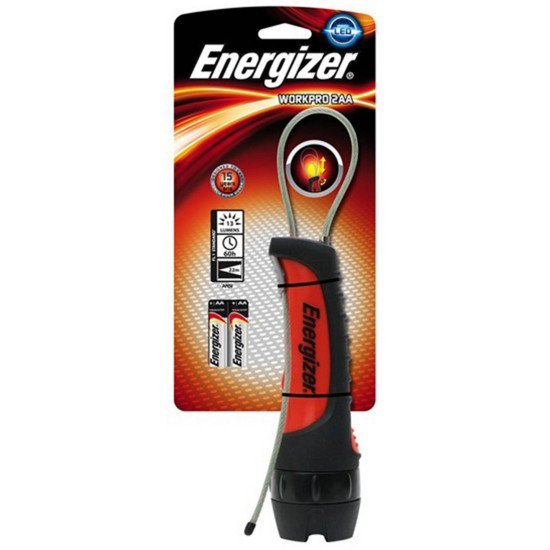 Φακός Energizer WorkPro 1 Led 13 Lumens με Μπαταρίες AA 2 Τεμ. Μαύρο