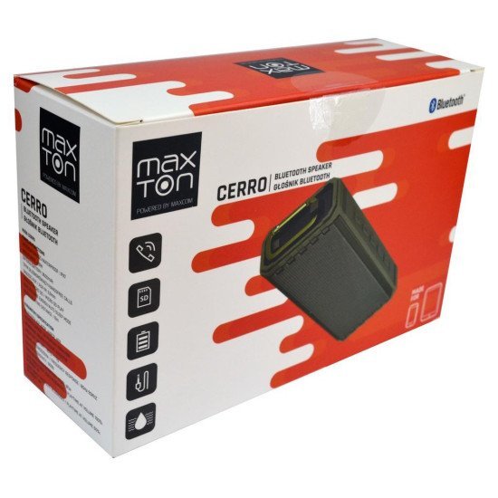 Φορητό Ηχείο Εξωτερικού Χώρου Bluetooth Maxton Cerro MX56 3W IP67 Μαύρο με Ενσωματωμένο Μικρόφωνο Audio-in MicroSD