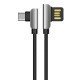 Καλώδιο σύνδεσης Hoco U42 Exquisite Steel USB σε USB-C Fast Charging 2.4A Μαύρο 1.2m