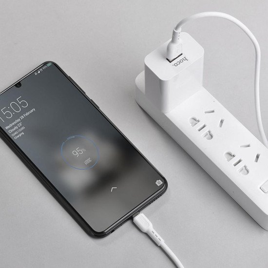 Καλώδιο σύνδεσης Hoco X33 Surge USB σε USB-C Fast Charging 5A Λευκό 1m