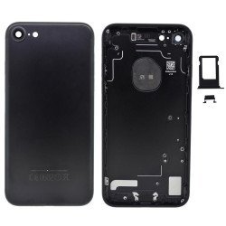 Καπάκι Μπαταρίας Apple iPhone 7 Μαύρο με Τζαμάκι Κάμερας, Θύρα SIM και Εξωτερικά Πλήκτρα OEM Type A