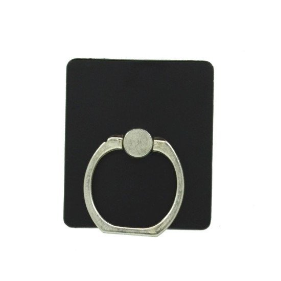 Βάση Στήριξης Δαχτυλίδι 360° Rotating Ring Ακρυλικό για Κινητά Τηλέφωνα Μαύρο 3.5 x 4 cm