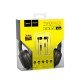 Ακουστικά Stereo Hoco W24 Enlighten Χρυσά με Μικρόφωνο και επιπλέον ακουστικά 3.5mm