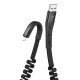 Καλώδιο σύνδεσης Hoco U78 Cotton Treasure USB σε Micro-USB Fast Charging 2.4A 1.2m  Μαύρο