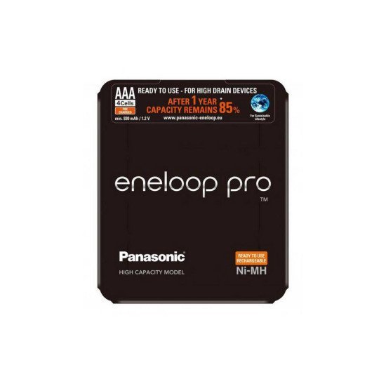 Μπαταρία Επαναφορτιζόμενη Panasonic eneloop pro BK-4HCDE/4LE 930 mAh size AAA Ni-MH 1.2V Τεμ. 4