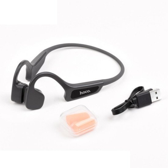 Wireless Headset Hoco S17 Wise Sound Bone Conduction με Εργονομικό Σχεδιασμό για Άνεση και Ασφάλεια Γκρι