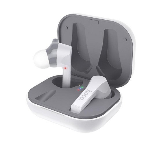 Wireless Hands Free Hoco ES34 Pleasure V5.0 Λευκά με Πλήκτρο Αφής Εναλλαγή Master/SlaveΣυμβατότητα με Siri/Google Assistant