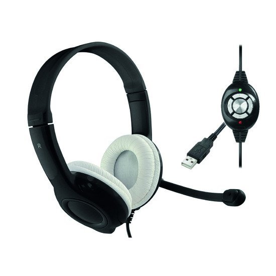 Ακουστικά Stereo Media-Tech MT3573 EPSILION USB με Μικρόφωνο και Ενσωματωμένο Χειριστήριο με Πλήκτρα Ελέγχου Μαύρα
