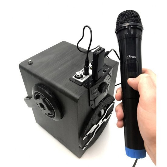 Διπλό Ασύρματο Μικρόφωνο Media-Tech MT395 Accent Pro Μαύρο με USB Receiver για Ηχεία Karaoke και Άλλες Συσκευές Ήχου