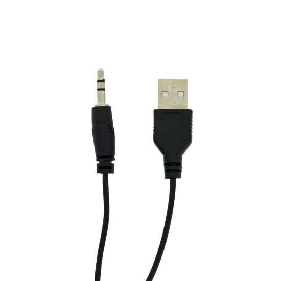 Ηχείο Stereo Multimedia Leerfei D-02A με σύνδεση 3.5mm και USB φόρτιση, 5W Μαύρο Κόκκινο