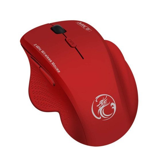 Ασύρματο Ποντίκι iMICE G6 1600dpi 2.4GHz με 6 Κουμπιά και Μηχανισμό Υψηλής Ακρίβειας Κόκκινο
