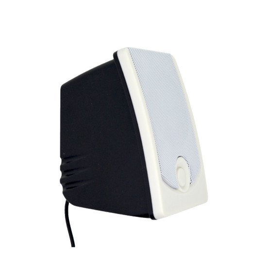 Ηχείο Stereo Multimedia Leerfei K37 Perfect Sound 2X3W με Ενσωματωμένο Amplifier και Σύνδεση 3.5mm και USB φόρτιση, Μαύρο-Λευκό