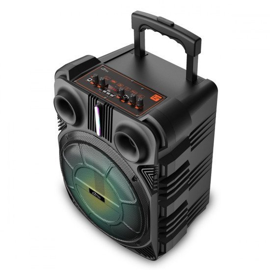 Φορητό Ηχείο Bluetooth Media-Tech Boombox Trolley BT MT3169 50W με FM, 3.5mm, Micro SD, USB, Λειτουργία Karaoke και Τηλεχειριστήριο Μαύρο
