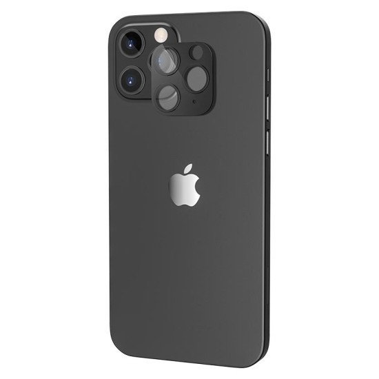 Προστασία Κάμερας Hoco 3D Metal για Apple iPhone 12 / iPhone 12 Pro Μαύρο