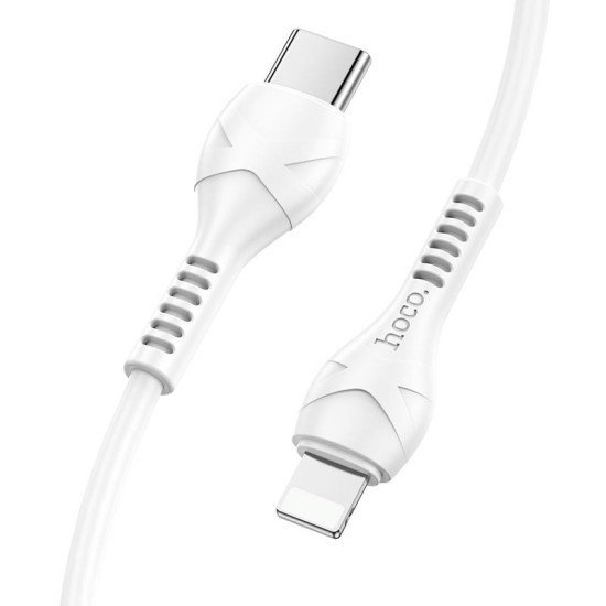 Καλώδιο σύνδεσης Hoco X55 Trendy USB-C σε Lightning 3.0A PD 20W με Δυνατότητα Ταχείας Φόρτισης Λευκό 1m