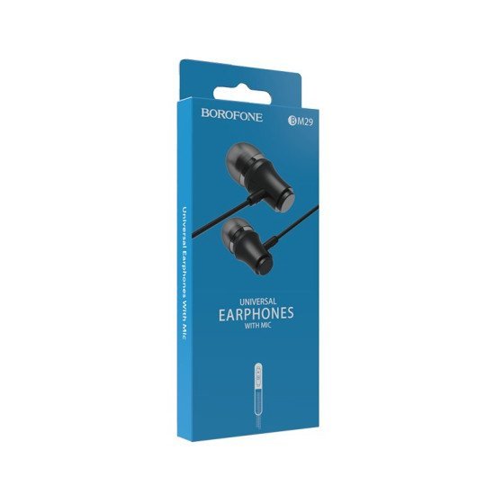 Hands Free Borofone BM29 Gratified Stereo 3.5 mm Μαύρα με Μικρόφωνο και Πλήκτρο Λειτουργίας