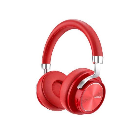 Wireless Ακουστικά Stereo Lenovo HD800 V5.0 με Μικρόφωνο, AUX, Πλήκτρα Ελέγχου & Χρόνο Αναπαραγωγής 300 ώρες Κόκκινο