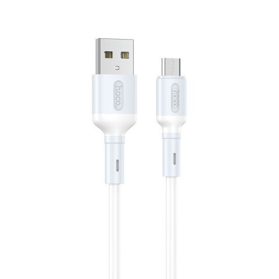 Καλώδιο Σύνδεσης Hoco X65 Prime USB σε Micro USB για Γρήγορη Φόρτιση και Μεταφορά Δεδομένων 2.4A Λευκό 1m