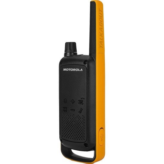 Walkie Talkie Motorola PMR T82 Extreme Quad IPX4 Μαύρο, Σετ 4τμχ, Εύρος Κάλυψης 10 km