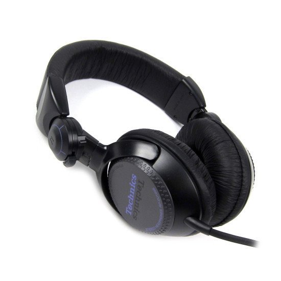 Ακουστικά DJ Technics RP-DJ1200E-K 3.5mm/Αντάπτορα 6.3 mm  με Σπαστό Βραχίονα 41mm 32 Ohm, 106db  Μαύρο 2m