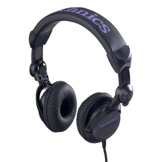 Ακουστικά DJ Technics RP-DJ1200E-K 3.5mm/Αντάπτορα 6.3 mm  με Σπαστό Βραχίονα 41mm 32 Ohm, 106db  Μαύρο 2m