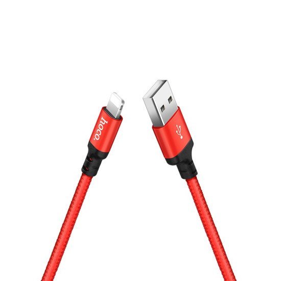 Καλώδιο σύνδεσης Hoco X14 Times Speed USB σε Lightning Fast Charging 2.0A Κόκκινο 1m