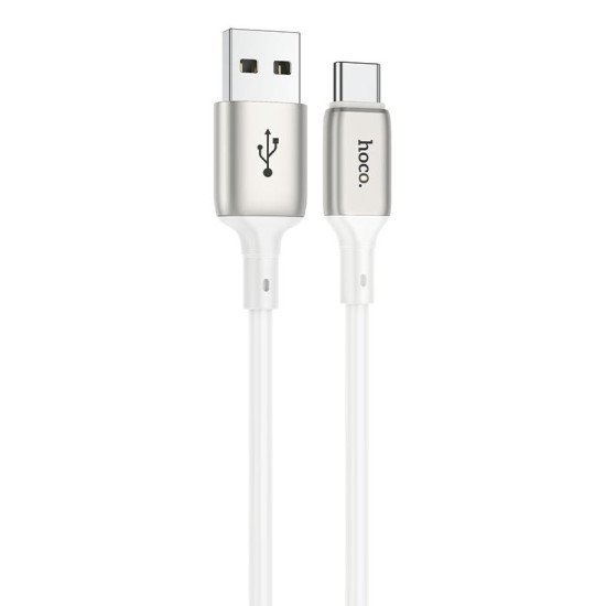 Καλώδιο σύνδεσης Hoco X66 Howdy USB σε USB-C 2.4A Λευκό 1m