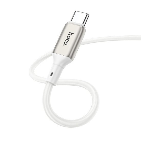 Καλώδιο σύνδεσης Hoco X66 Howdy USB σε USB-C 2.4A Λευκό 1m