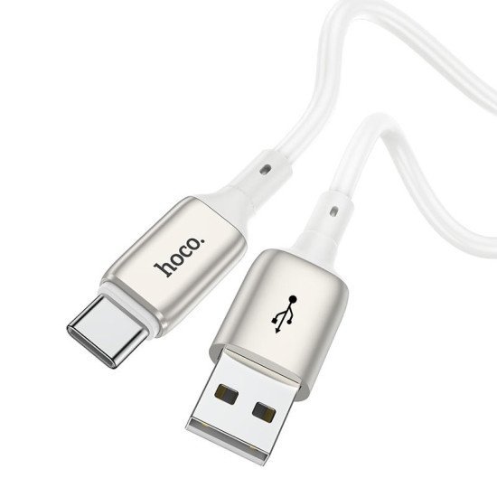 Καλώδιο σύνδεσης Hoco X66 Howdy USB σε USB-C 2.4A Λευκό 1m