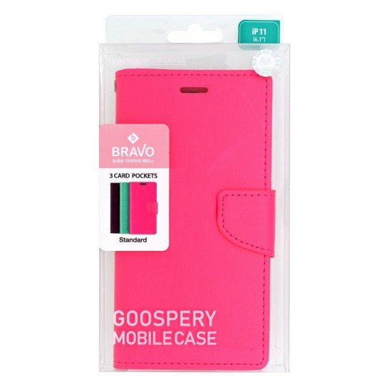 Θήκη Book Goospery Bravo Diary για Apple iPhone 11 Ρόζ