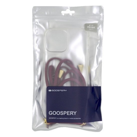 Θήκη Goospery Strap Case για  Apple IPhone 13 Pro Max Μπορντώ