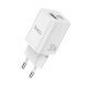 Φορτιστής Ταξιδίου Hoco N13 Bright Fast Charge PD30W, QC3.0 USB-C 30W USB-A 18W 5V/3A Λευκό