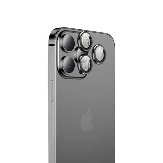 Προστασία Κάμερας Hoco 3D Metal για Apple iPhone 13 Pro / iPhone 13 Pro Max Μαύρο