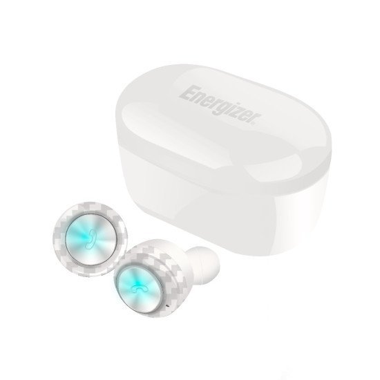 Bluetooth TWS Earphones Energizer UIX30WH V 5.0 Διάρκεια Μπαταρίας 4 Ώρες και Πλήκτρα Ελέγxου Λευκό
