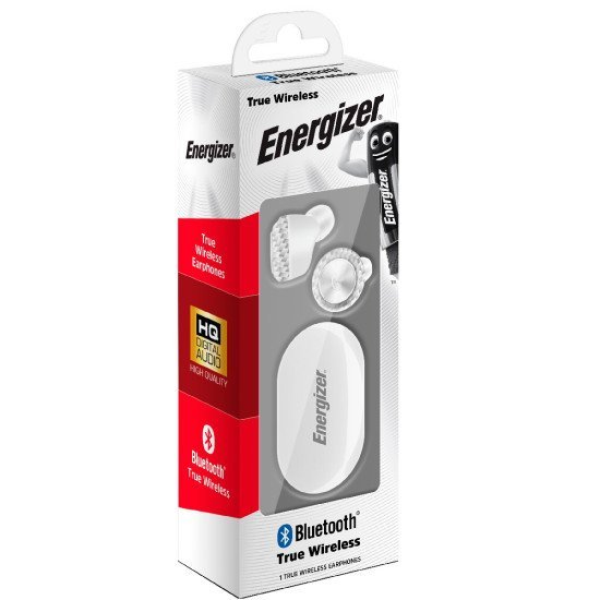 Bluetooth TWS Earphones Energizer UIX30WH V 5.0 Διάρκεια Μπαταρίας 4 Ώρες και Πλήκτρα Ελέγxου Λευκό