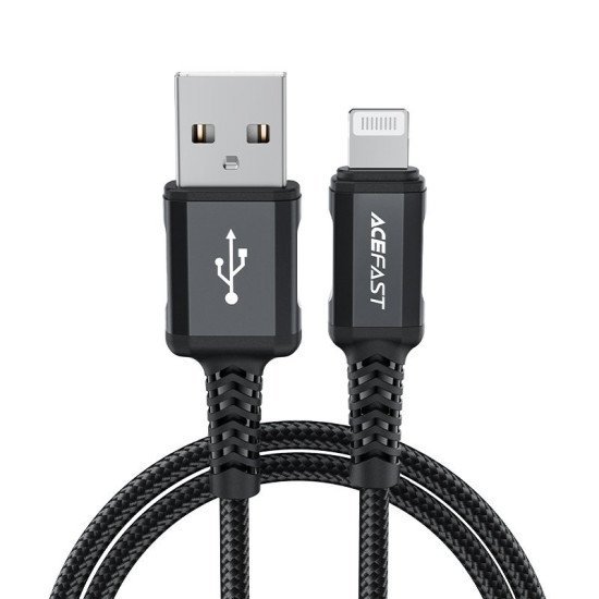 Καλώδιο σύνδεσης Acefast C4-02 USB-A σε Lightning Braided 2.4A Apple Certified MFI 1.8m Μαύρο