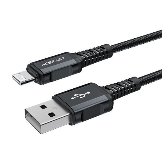Καλώδιο σύνδεσης Acefast C4-02 USB-A σε Lightning Braided 2.4A Apple Certified MFI 1.8m Μαύρο