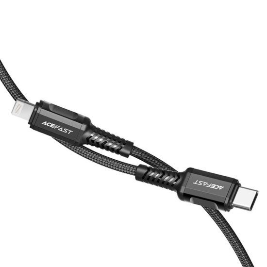 Καλώδιο σύνδεσης Acefast C1-01 USB-C σε Lightning Braided 3A 30W Apple Certified MFI 1.2m Μαύρο
