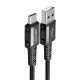 Καλώδιο σύνδεσης Acefast C1-04 USB-A σε USB-C Braided 3A 1.2m Μαύρο
