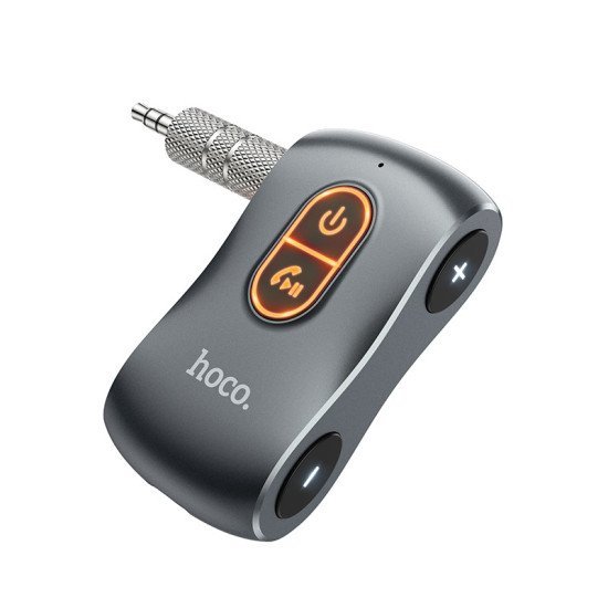 Bluetooth Transmitter Hoco E73 Tour BT v5.0,έξοδος AUX 3,5mm TF Card με Ενσωματωμένο Μικρόφωνο Γκρι