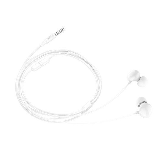 Σετ Hands Free Hoco M69 Expression Earphones Stereo 3.5mm με Μικρόφωνο Πλήκτρο Λειτουργίας 1.2μ Μαύρο Λευκό 30τμχ και δώρο το Stand