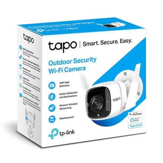 Εξωτερική Wi-Fi Κάμερα Ασφαλείας TP-Link Tapo C310 IP66 με Νυχτερινή Όραση, Ανιχνευτή κίνησης και Αμφίδρομο Ήχο