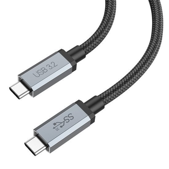 Καλώδιο Hoco US06 USB-C σε USB-C 3.2 4K 60Hz HD 20Gbps PD100W 20V/5A 1μ. Μαύρο