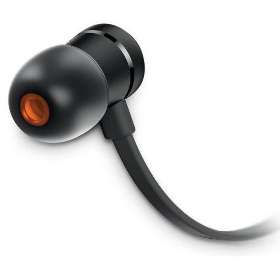 Hands Free JBL Tune 290 JBLT290BLK In-ear 3.5mm Pure Bass Sound 8.7mm Premium Aluminum Build με Μικρόφωνο και Πλακέ Καλώδιο Μαύρο