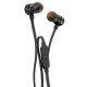 Hands Free JBL Tune 290 JBLT290BLK In-ear 3.5mm Pure Bass Sound 8.7mm Premium Aluminum Build με Μικρόφωνο και Πλακέ Καλώδιο Μαύρο