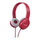 Ακουστικά Panasonic RP-HF100E-P 3.5mm Αναδίπλωσης  Ροζ + Δώρο Ακουστικά Panasonic In-ear RP-HJΕ100E-D 3.5mm Πορτοκαλί Χωρίς Μικρόφωνο